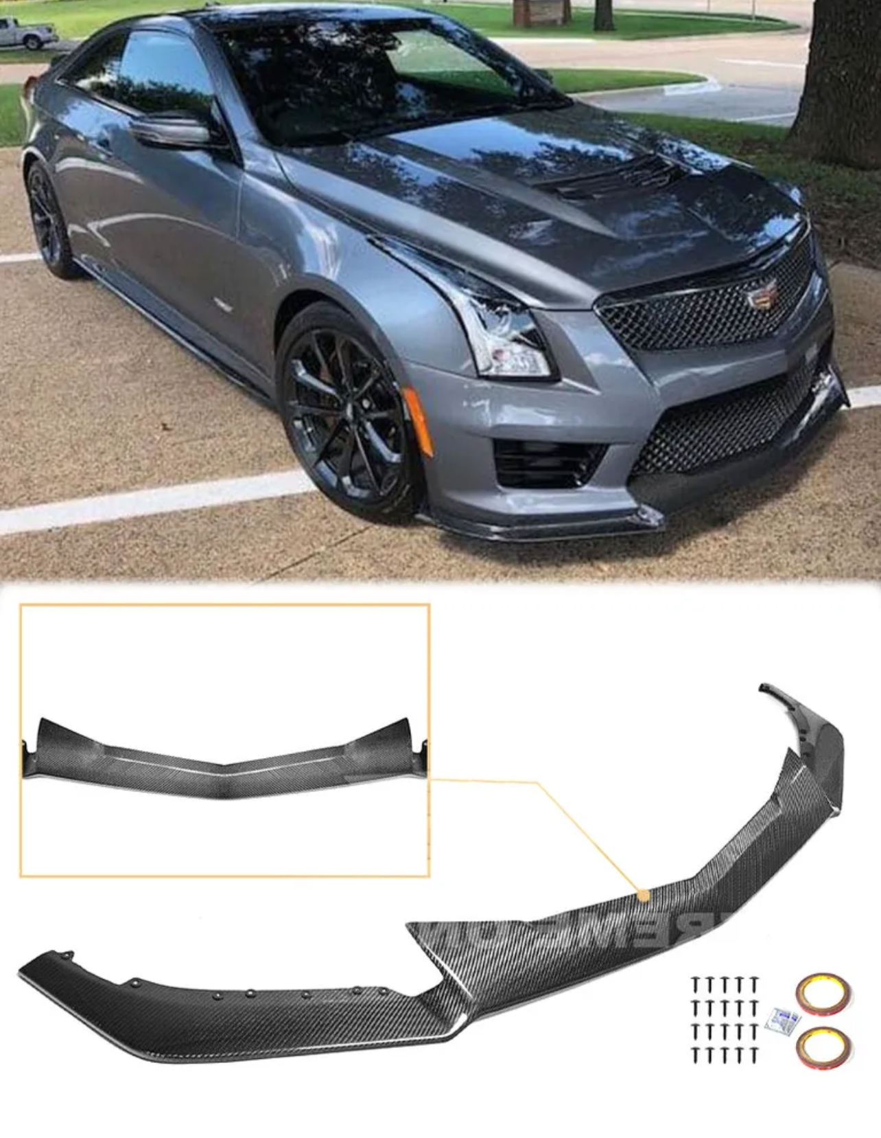 ATS-V - Carbon Fiber Front Lip Splitter Ground Effects
